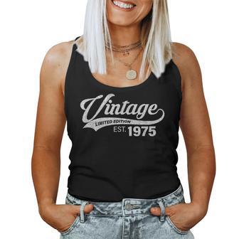 Vintage 1975 Cool 50 Year Old Bday 50Th Birthday Women Tank Top - Monsterry