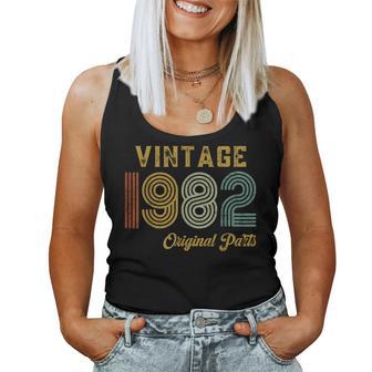 Vintage 1982 Original Parts Retro 43 Years Old Womens Women Tank Top - Thegiftio UK