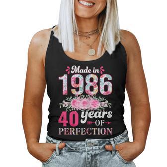 Vintage 1986 40 Años Cumpleaños Regalo Made In 1986 Camiseta sin mangas para mujer - Regaloses