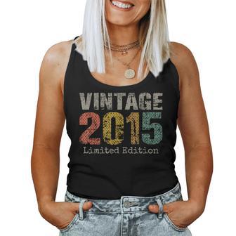 Vintage 2015 Text 11Th Birthday Boy Girl 11 Year Old Women Tank Top - Thegiftio UK
