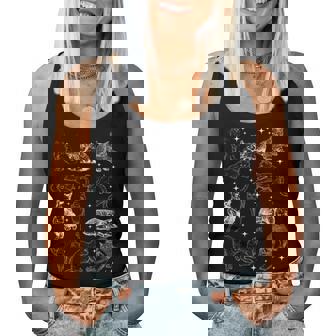 Vintage 90S Tattoo Cat Retro Kitten Nature Cat Lover Cat Mom Women Tank Top | Mazezy