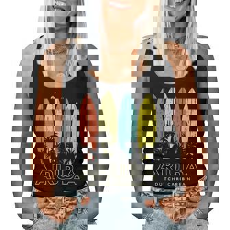 Vintage Aruba Surfboards Girls Boys Souvenir Women Tank Top - Thegiftio