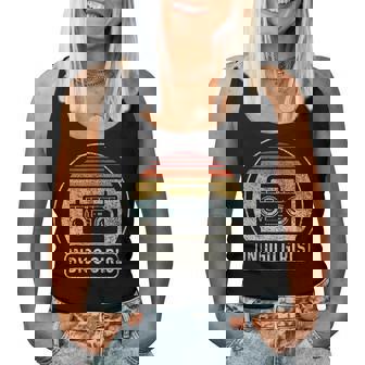 Vintage Cassette Tape Indigo Rock Girls Music Retro Sunset Women Tank Top | Seseable UK