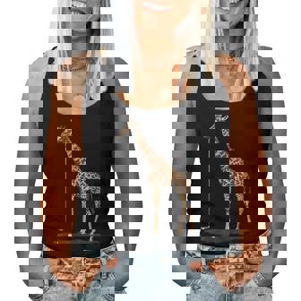 Vintage Giraffe Playing Golf Golfer Golf Lovers Women Tank Top | Mazezy