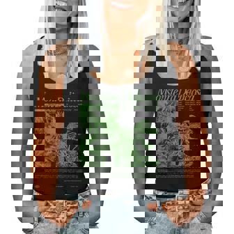 Vintage Monstera Deliciosa Swiss Cheese Plant Tropical Women Tank Top | Mazezy