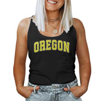 Vintage Oregon Or Oregon Or Classic Retro Yellow Women Tank Top - Thegiftio UK