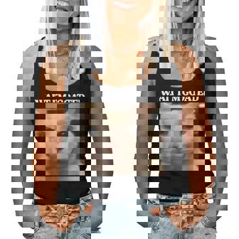 Wait I'm Goated Cat Silly Cat Meme Graphic Women Tank Top | Mazezy