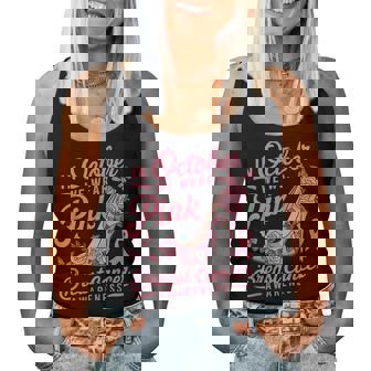 We Wear Pink October Shoes Breast Cancer Awareness Women Tank Top | Mazezy