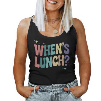 When's Lunch Cooking Lunch Lady Culinary Groovy Women Tank Top - Monsterry