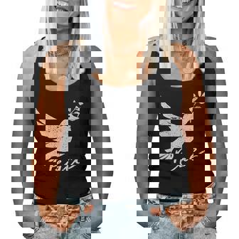 White Dove Peace Symbol Cute Peace Sign Women Women Tank Top - Thegiftio