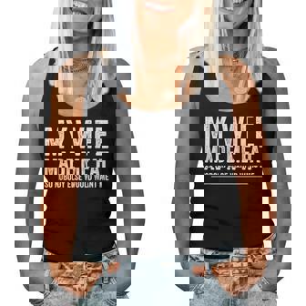 My Wife Made Me Fat Saying Husband Fathers Day Women Tank Top - Monsterry