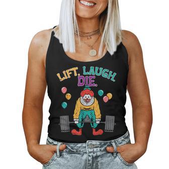 Workout Clown Deadlift Lift Laugh Die Gym Fitness Women Women Tank Top - Thegiftio UK