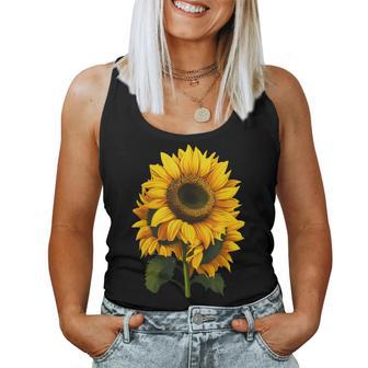 Yellow Sunflower Floral Watercolor Positivity Women Tank Top - Thegiftio UK