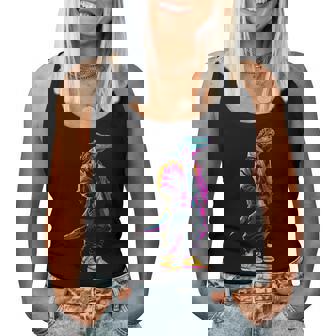 恐竜 漫画 かわいい かわいい かっこいい モチーフ 男性 女性 T-Rex レディースタンクトップ - Kawaiitshirt