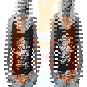 猫 海賊 キャプテントーク 海賊の日 幼児 女の子 男の子 レディースタンクトップ - Kawaiitshirt