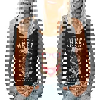 還暦祝い 犬 パグ サングラス 父 男性 女性 母 犬好き 還暦 お祝い 60歳 おもしろ おもろい レディースタンクトップ - Kawaiitshirt