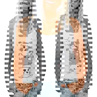 3 Cats Cute Drawing Girl Boy Cat Women Tank Top | Seseable CA