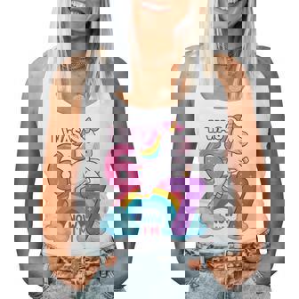 I Was 6 Now I'm 7 Unicorn 7Th Birthday Girl Party Women Tank Top - Thegiftio