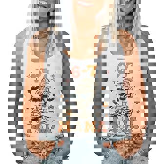 67 Mama Halloween Skeleton Six Seven Mom Coffee Women Tank Top | Mazezy