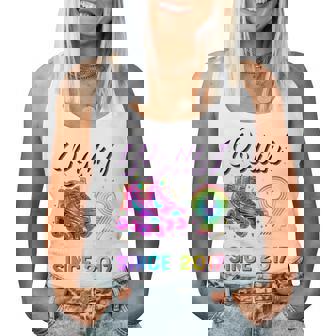 9Th Birthday Girl Nine 9 Year Old Roller Skate Skating Women Tank Top | Seseable UK