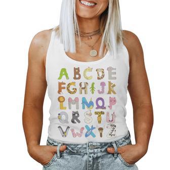 Abc Animals Alphabet Graphic Boys Girls Kindergarten Teacher Women Tank Top - Thegiftio