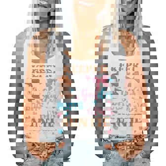 Aunt Keeper Of The Gender Boots Or Bows Auntie Loves You Women Tank Top - Monsterry