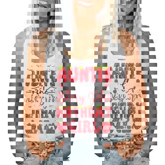 Auntie Of The Berry First Birthday Girl Strawberry Lover Women Tank Top - Thegiftio