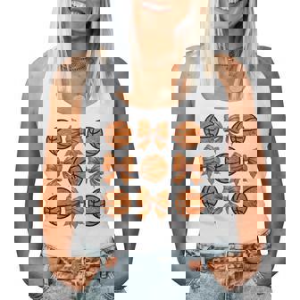 Basketball Bow Game Day Basketball Coquette Bow Girls Women Tank Top | Seseable FR