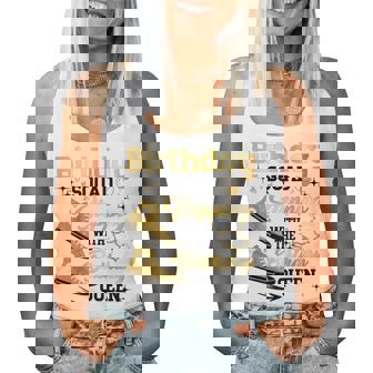 Birthday Squad Shoes Stepping With The Birthday Queen Party Women Tank Top | Mazezy