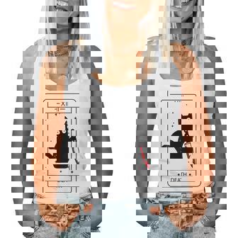 Black Cat Death Tarot Cat Lover Halloween Mens Women Tank Top | Seseable CA