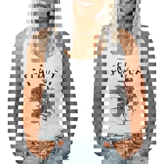 Black Crow F-Caw-F Black Bird Women Tank Top - Thegiftio