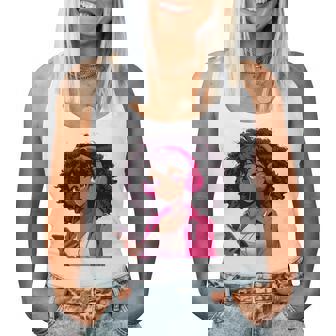 Black Girl Anime Music Headphones Women Tank Top - Thegiftio