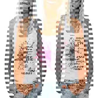 Blessed By God Loved By Jesus Pink Sunflower In Spanish Women Tank Top | Seseable CA