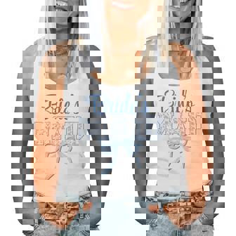 Bridesmaid Blue Bow Coquette Floral Matching Bridal Women Tank Top | Seseable FR