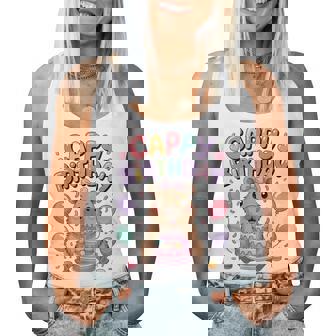 Capybara Birthday Girl Capybara Animal Lovers Bow Party Women Tank Top - Monsterry