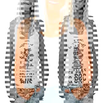 Cats Plants And Books Plant Lover Gardening Women Tank Top - Thegiftio