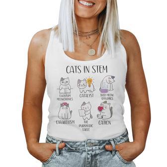 Cats In Stem Cats Science Teacher Cation Catabolism Women Tank Top - Monsterry
