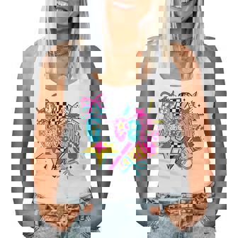 Cheer Season Football Bow Game Day Cheer Mom Cheerleading Women Tank Top - Monsterry