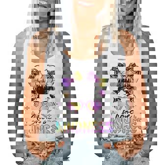 Choose Kindness Messy Bun Be Kind Inspirational Girls Women Tank Top | Mazezy