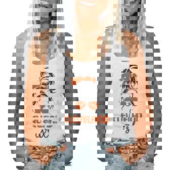 Cleveland Girl Messy Bun Love Cleveland Ohio Women Tank Top - Thegiftio