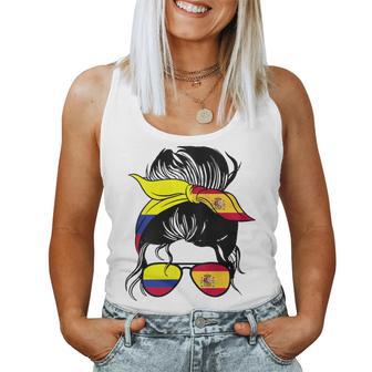 Colombia Y España Mix Raíces Colombianas In Mangas Camiseta sin mangas para mujer - Regaloses