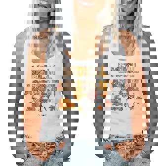 Cute Leopard Medical Assistant Stethocope Fall Coquette Bow Women Tank Top | Seseable CA