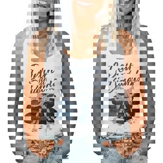 Denim And Diamonds Bow Ladies Girls Western Glam Women Tank Top | Mazezy