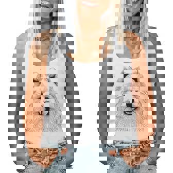 Dog Fingerprint Samoyed Dad Mom For Women Women Tank Top - Thegiftio