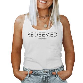 Ephesians 1 7 Redemption Christian Bible Verse Redeemed Women Tank Top - Thegiftio UK