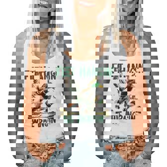 Feet Hangin We Bangin Cute Duck Hunting Waterfowl Goose Hunt Women Tank Top | Mazezy