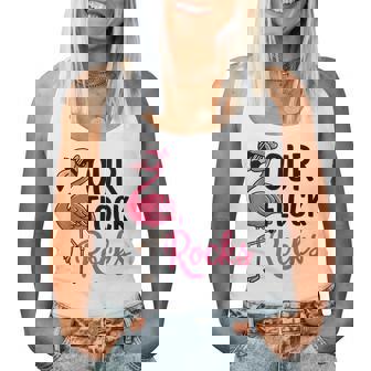 Our Flock Rocks Flamingo Fun Group Matching Women Tank Top - Thegiftio