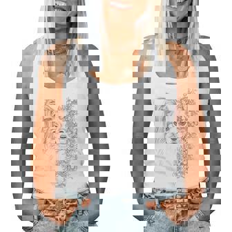 Floral Papillon Dog Flower And Butterflies For Women Women Tank Top - Monsterry