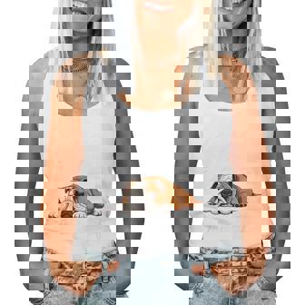 English Bulldog Apparel Bulldog Mom Life Is Ruff Women Tank Top - Monsterry