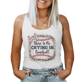 There Is No Crying In Baseball Sister Mom Girl Toddler Women Tank Top - Thegiftio UK